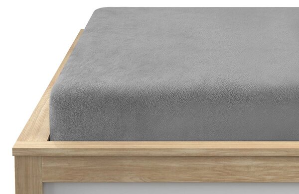 Cearsaf Cocolino microplus cu elastic SOFT 180x200 cm gri deschis