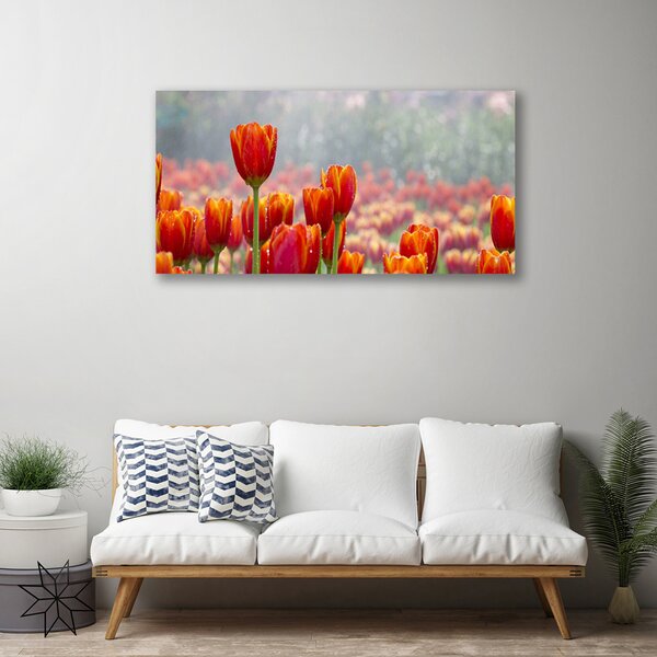 Tablou pe panza canvas Lalele Floral Red