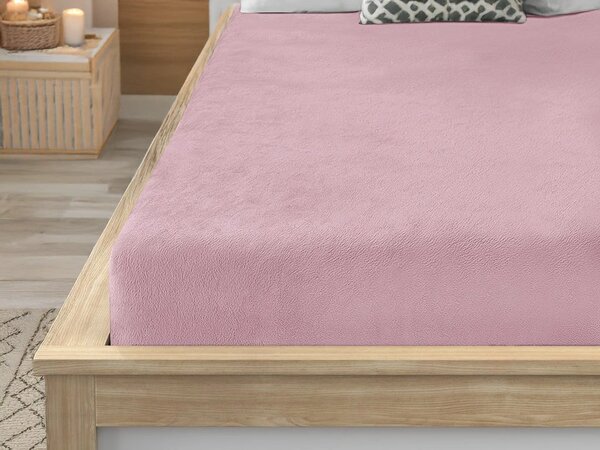 Cearsaf Cocolino microplus cu elastic SOFT 90x200 cm roz