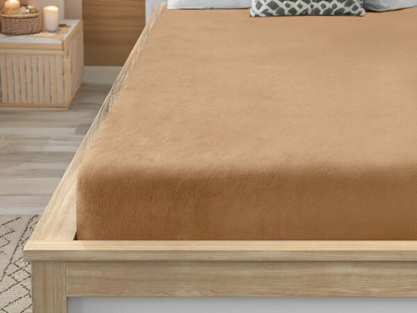 Cearsaf Cocolino microplus cu elastic SOFT 90x200 cm bej