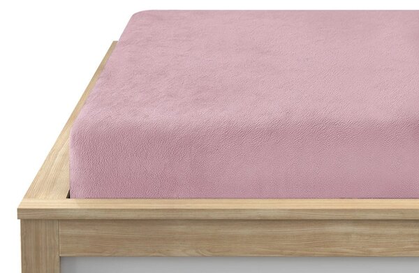 Cearsaf Cocolino microplus cu elastic SOFT 90x200 cm roz