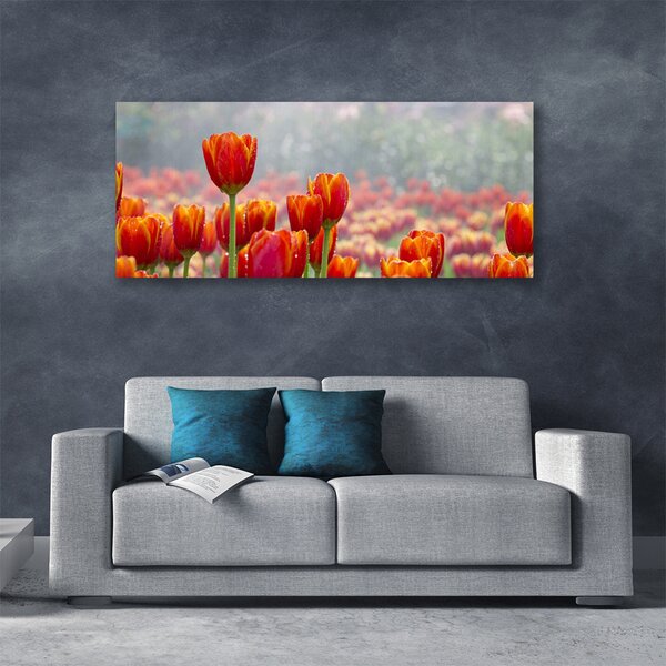 Tablou pe panza canvas Lalele Floral Red