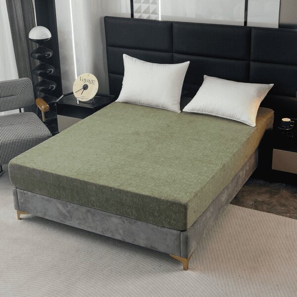 Cearsaf Cocolino microplus cu elastic GRENA 90x200 cm verde