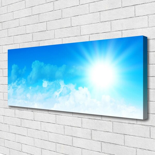 Tablou pe panza canvas Sun Heaven Peisaj Alb Albastru