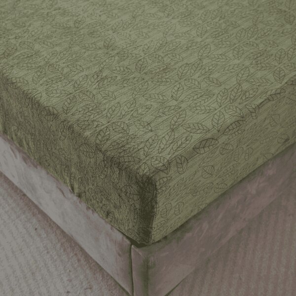 Cearsaf Cocolino microplus cu elastic GRENA 90x200 cm verde