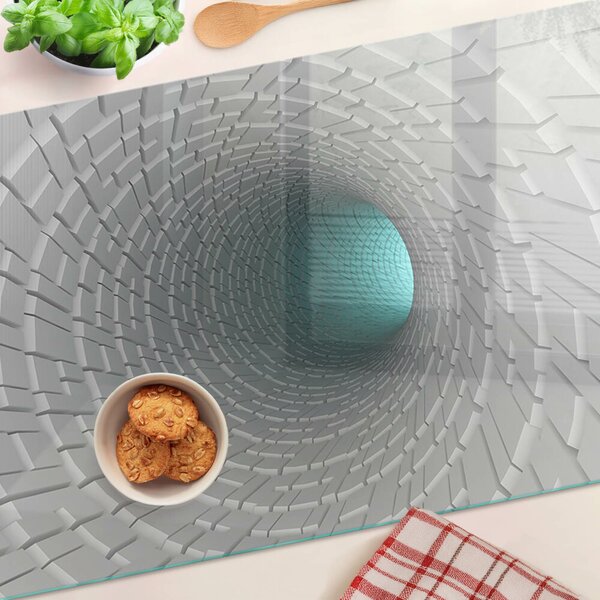 Tocător din sticlă Tunel 3D cu efect de adâncime