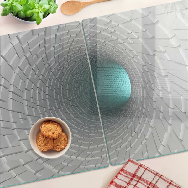 Tocător din sticlă Tunel 3D cu efect de adâncime