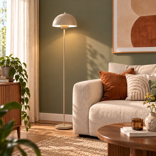 Lampă de podea retro bej 160cm - Magnax