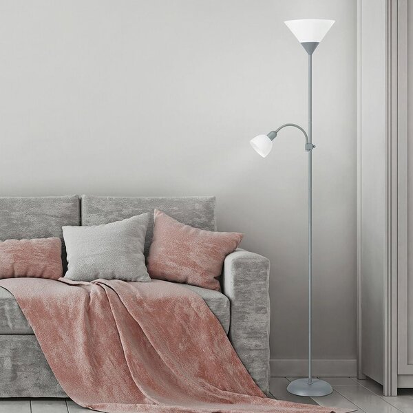 Rabalux Action lampă de podea 2x100 W alb-argint 4028