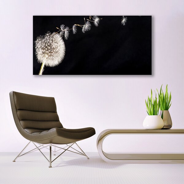 Tablou pe panza canvas Păpădie Floral Alb