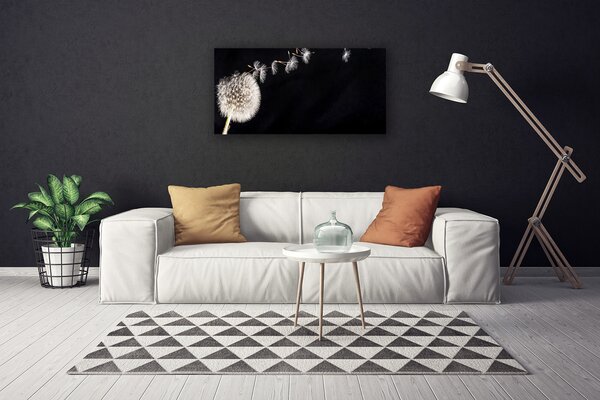 Tablou pe panza canvas Păpădie Floral Alb