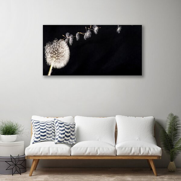 Tablou pe panza canvas Păpădie Floral Alb