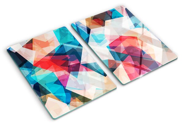 Tocător sticlă Geometrii abstracte în culori pastelate