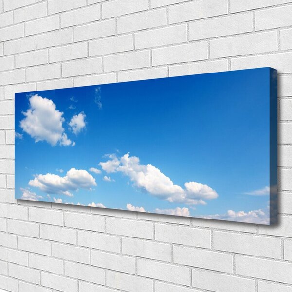 Tablou pe panza canvas Sky Peisaj Albastru Alb