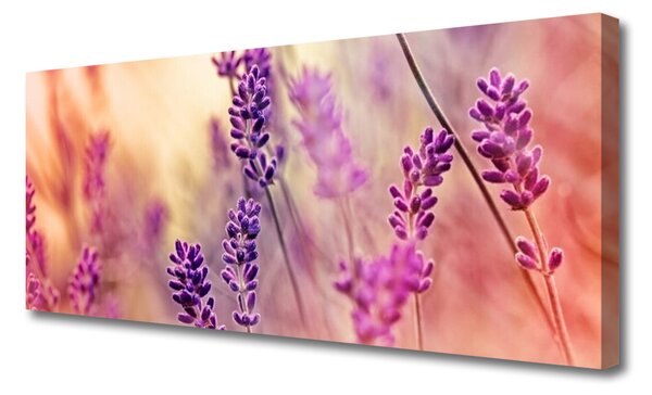 Tablou pe panza canvas Flori Floral violet roz