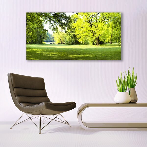 Tablou pe panza canvas Iarbă Copaci Natura Verde Maro