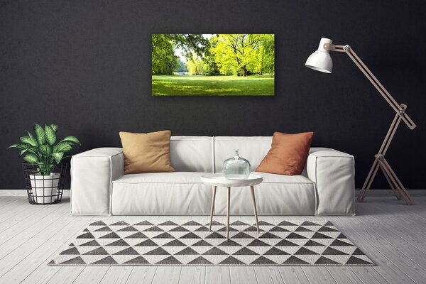 Tablou pe panza canvas Iarbă Copaci Natura Verde Maro