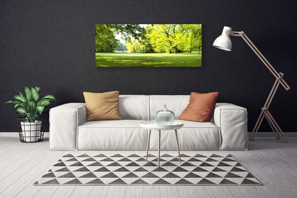 Tablou pe panza canvas Iarbă Copaci Natura Verde Maro