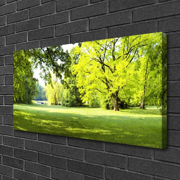 Tablou pe panza canvas Iarbă Copaci Natura Verde Maro
