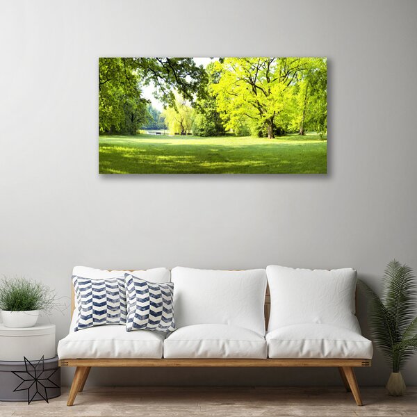 Tablou pe panza canvas Iarbă Copaci Natura Verde Maro