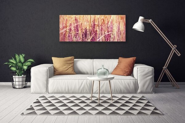Tablou pe panza canvas Grâu Floral Brown