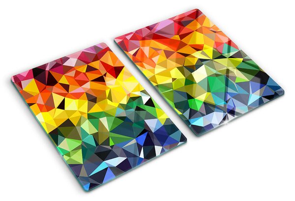 Tocător de bucătărie Mozaic colorat de triunghiuri