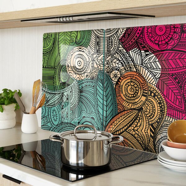 Tocător de bucătărie Motiv Mandala cu modele colorate