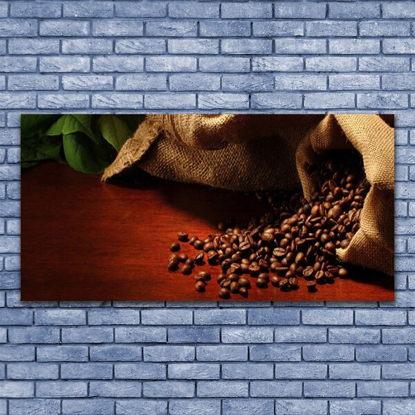 Tablou pe sticla Boabe de cafea Bucătărie Brun