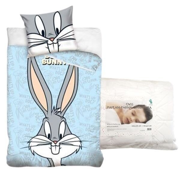 Set lenjerie de pat Bugs Bunny (albastru) pentru copii