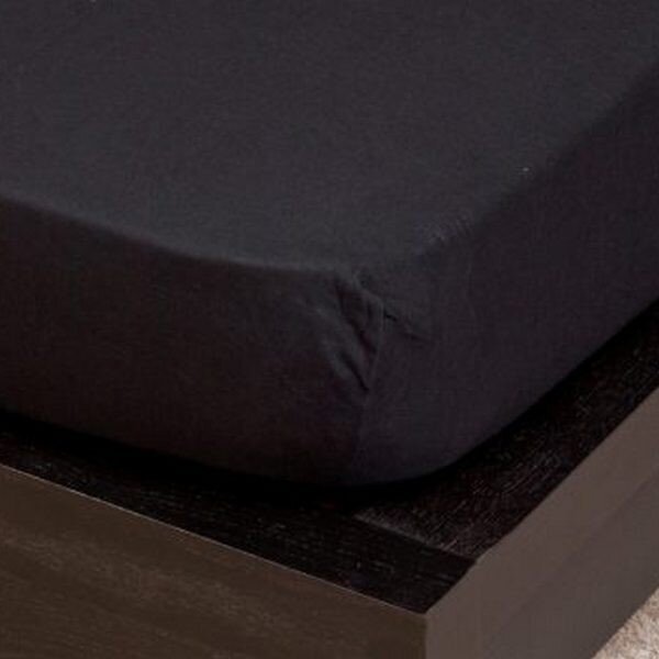 Cearșaf Jersey cu elastic 90/100x200 cm (negru)