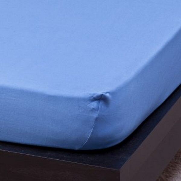 Cearșaf Jersey cu elastic 90/100x200 cm (albastru mediu)