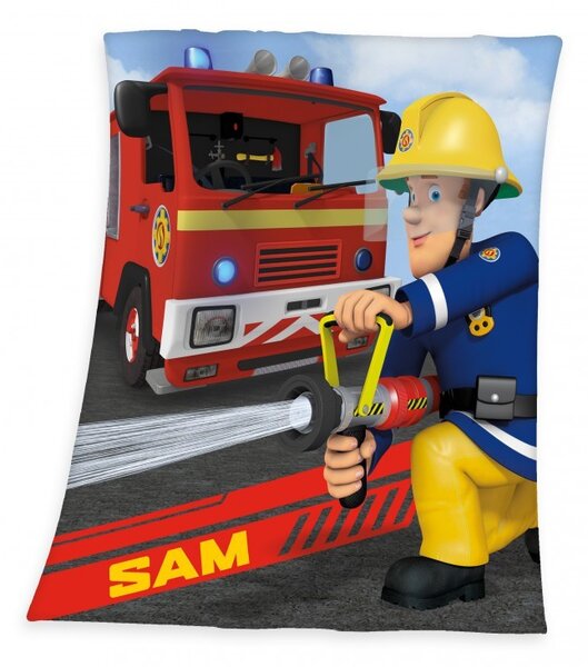 Pătură Pompierul Sam (mașină de pompieri)