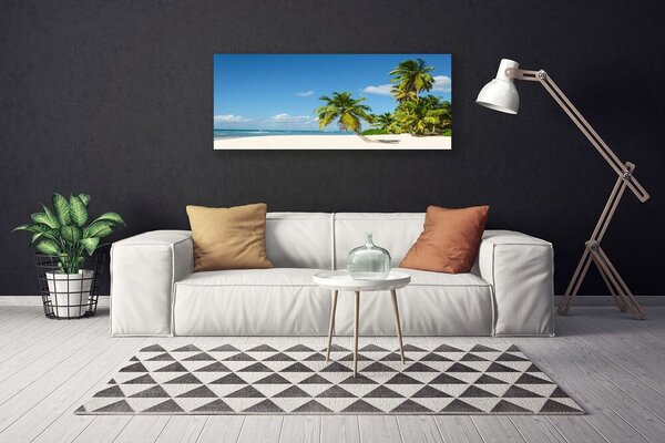 Tablou pe panza canvas Palm Beach Copaci Peisaj Brun Verde