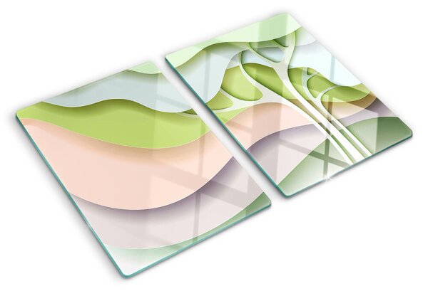 Tocător de bucătărie Valuri abstracte în culori pastelate