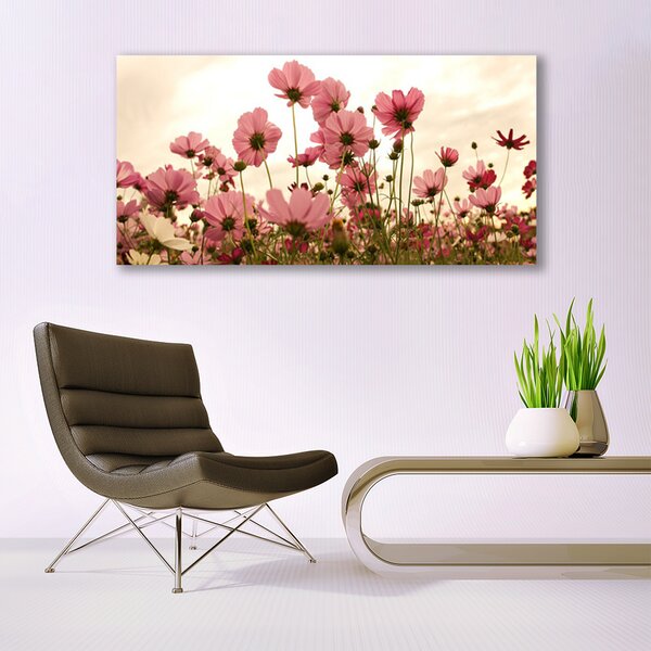 Tablou pe panza canvas Flori Floral Roz Verde
