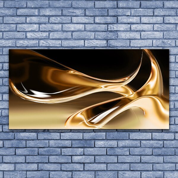 Tablou pe sticla Abstract Art Negru Aur