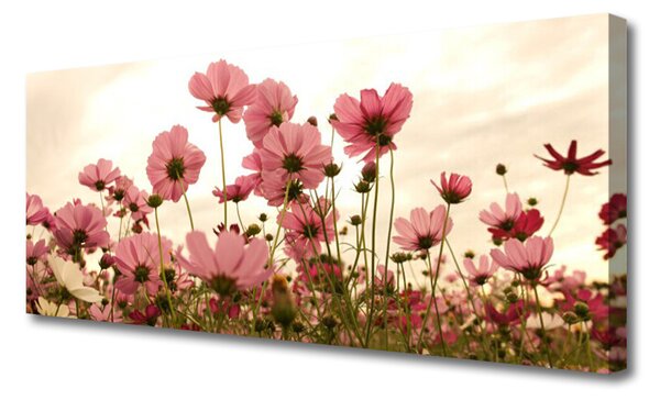 Tablou pe panza canvas Flori Floral Roz Verde