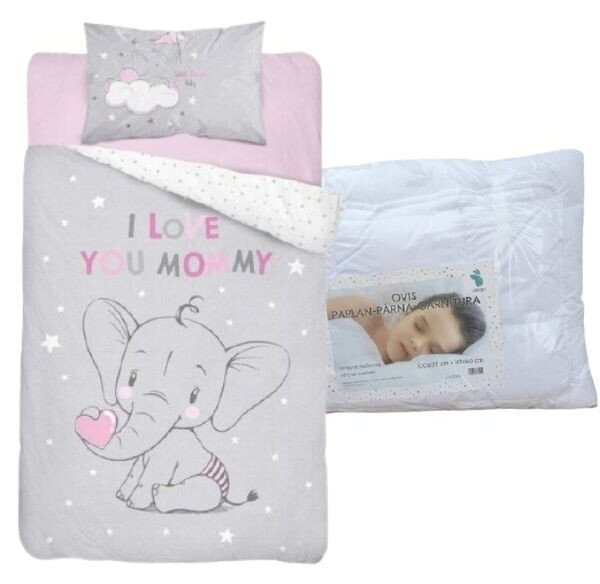 Set lenjerie de pat Elefant (Mommy) pentru copii