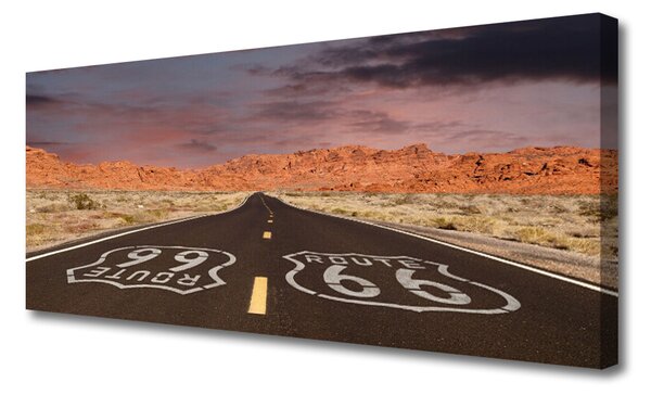 Tablou pe panza canvas Road Peisaj negru alb