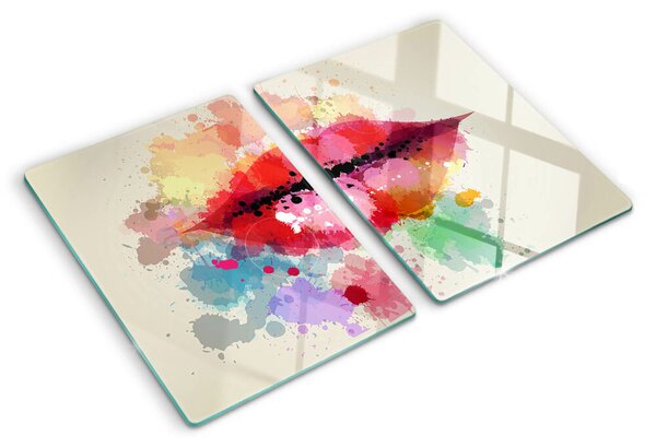 Tocător de bucătărie Buze în pete colorate
