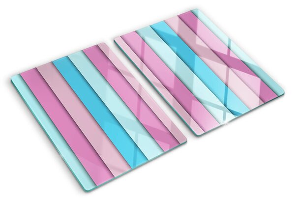 Tocător din sticlă Geometrie în culori pastelate