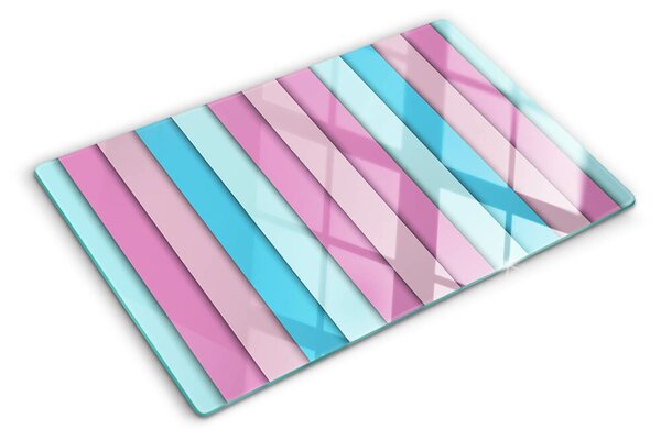 Tocător din sticlă Geometrie în culori pastelate
