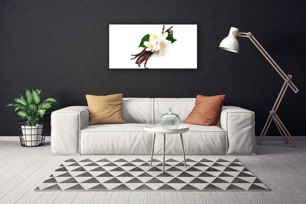 Tablou pe panza canvas Vanilie Floral Maro Alb
