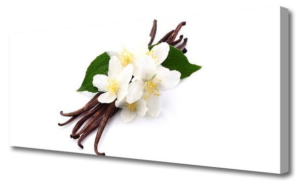 Tablou pe panza canvas Vanilie Floral Maro Alb