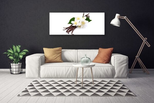 Tablou pe panza canvas Vanilie Floral Maro Alb
