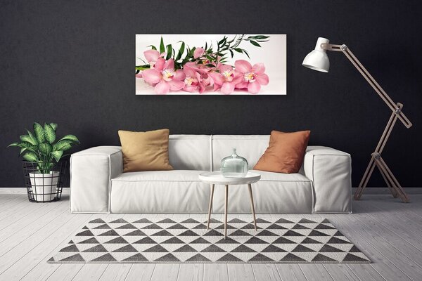 Tablou pe panza canvas Petale Floral Roz Verde