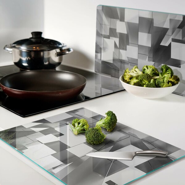 Tocător din sticlă Forme geometrice abstracte