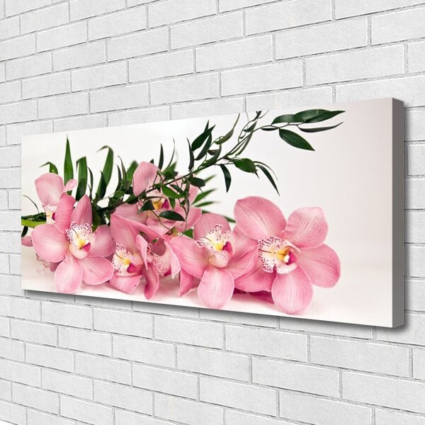 Tablou pe panza canvas Petale Floral Roz Verde
