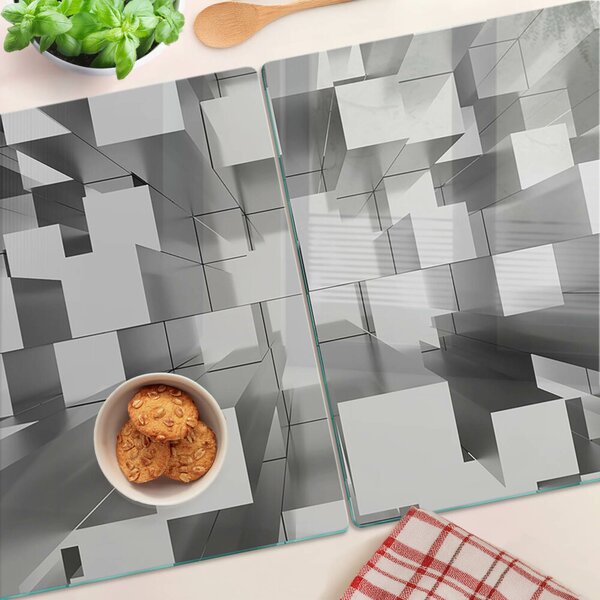 Tocător din sticlă Forme geometrice abstracte