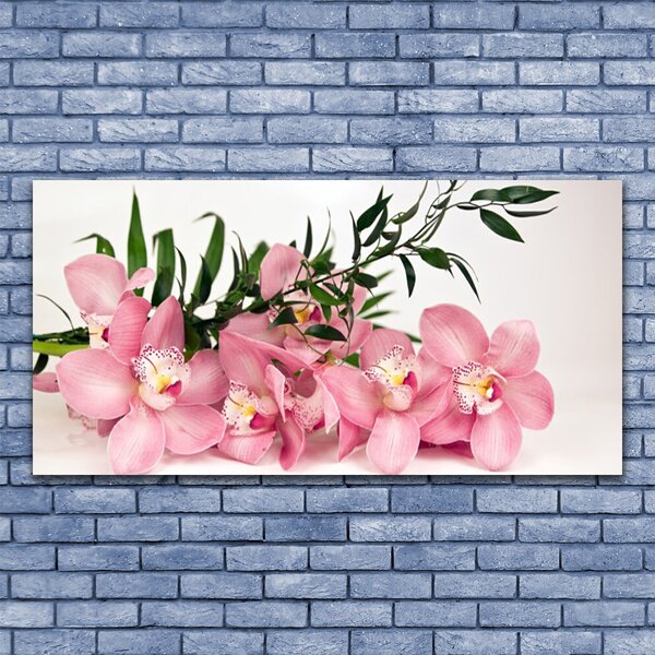 Tablou pe panza canvas Petale Floral Roz Verde